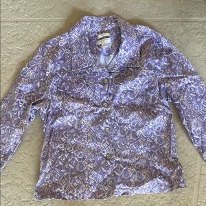 Women's Purple Patterned Jacket